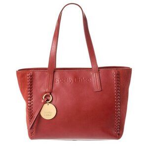 See by Chloé Tilda Leather & Suede Tote New In Dark Velvet
